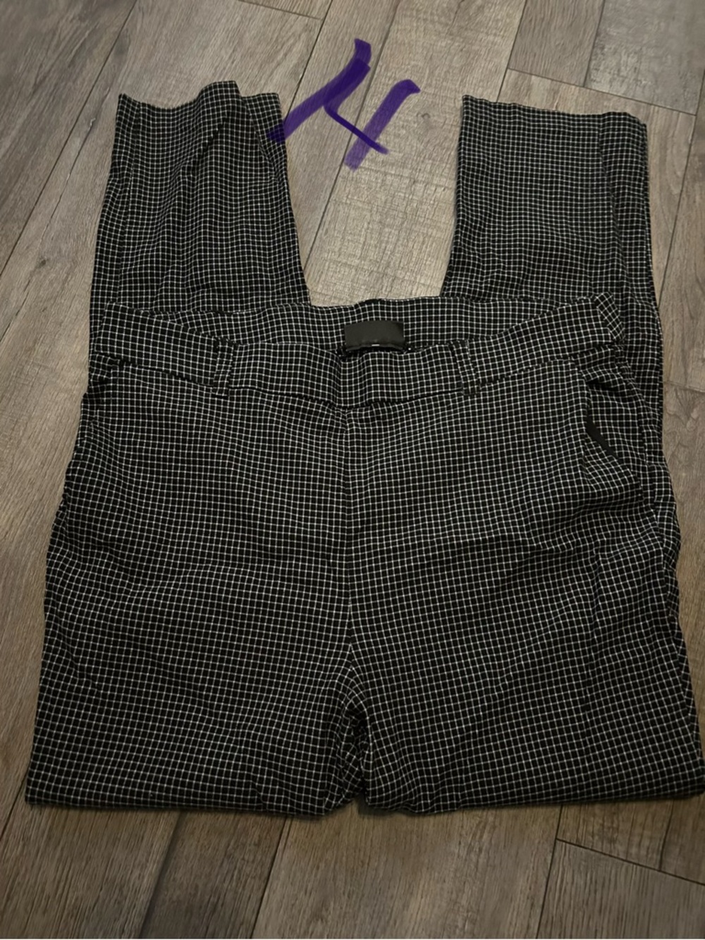 Women’s Black Windowpane Dress Pants